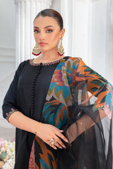 3-PC Embroidered Raw-Silk Suit CMA-5-102